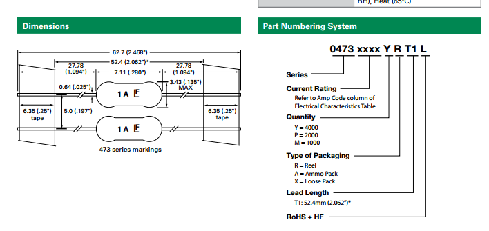 力特小型保险丝